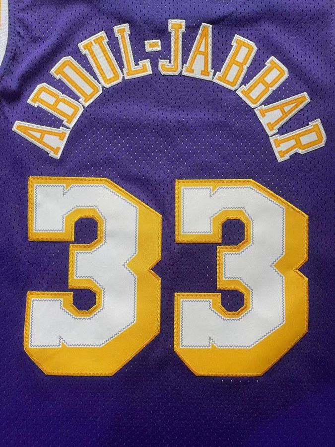 Lakers #33 Purple Retro Jersey