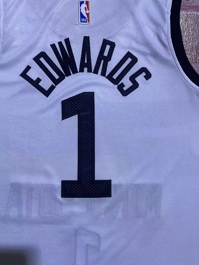 Timberwolves #1 White City Edition Jersey