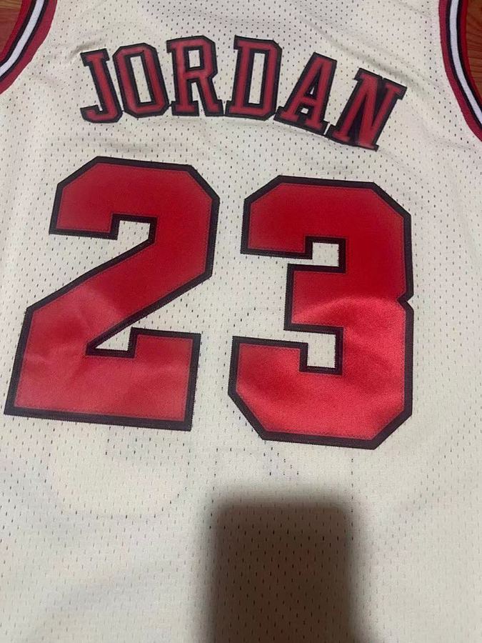 Bulls #23 White Retro Jersey