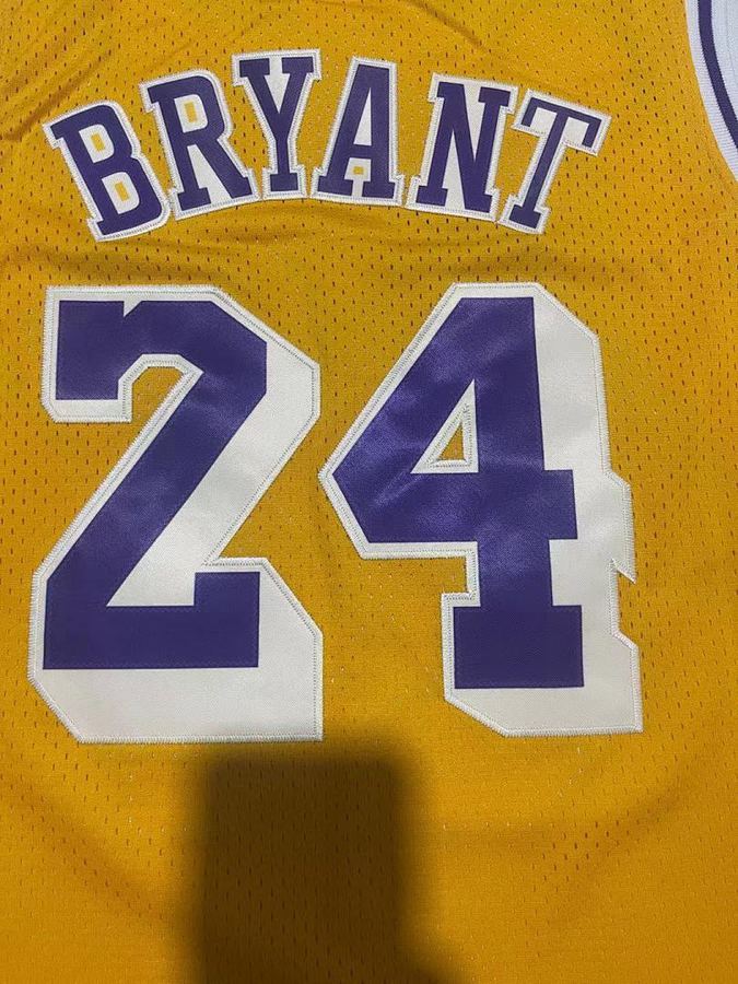 Lakers #24 Kobe Bryant Yellow Retro Jersey
