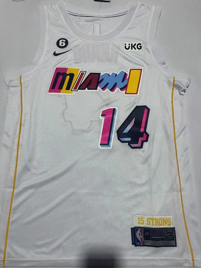 Heat #14 White Nike Jersey