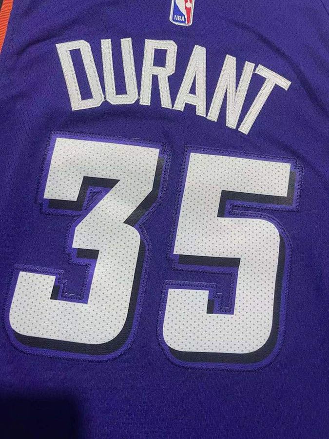 Suns #35 Kevin Durant Purple Nike Jersey
