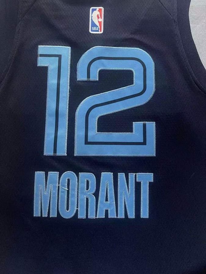 Grizzlies #12 Navy Blue Kids Jersey