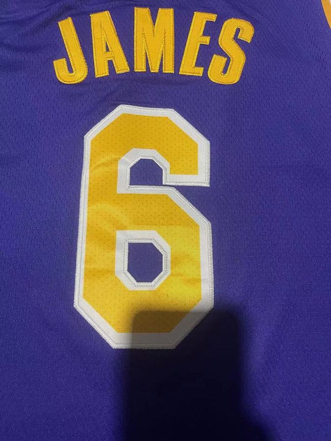 Lakers #6 Michael Jordan Purple Jersey
