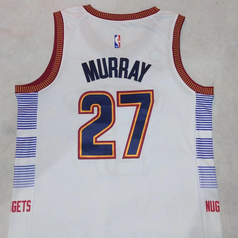 Nuggets #27 White Nike Jersey