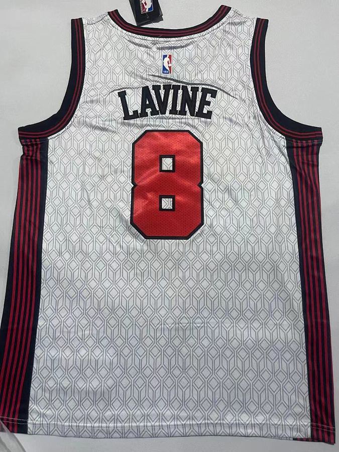Bulls #8 White Jersey