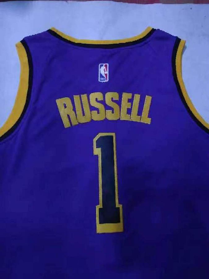 Lakers #1 Michael Jordan Purple Jersey