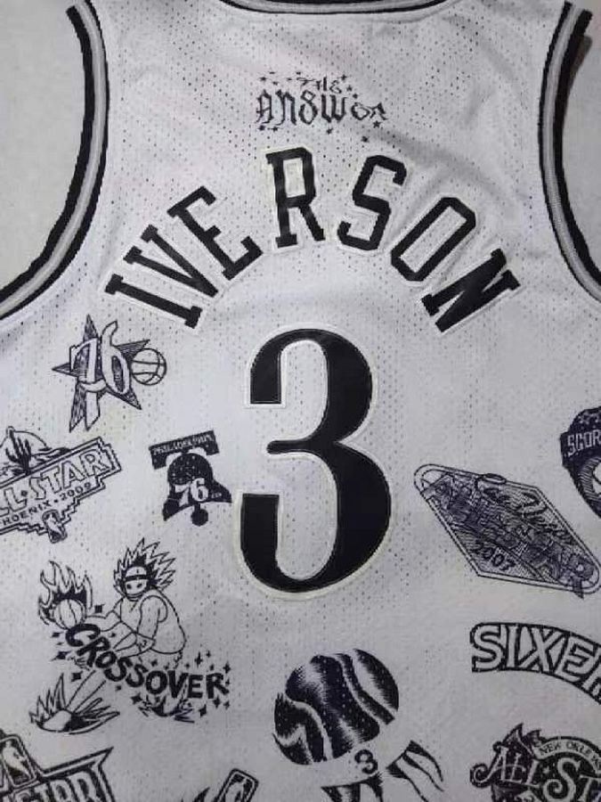 76ers #3 Allen Iverson Retro Jersey