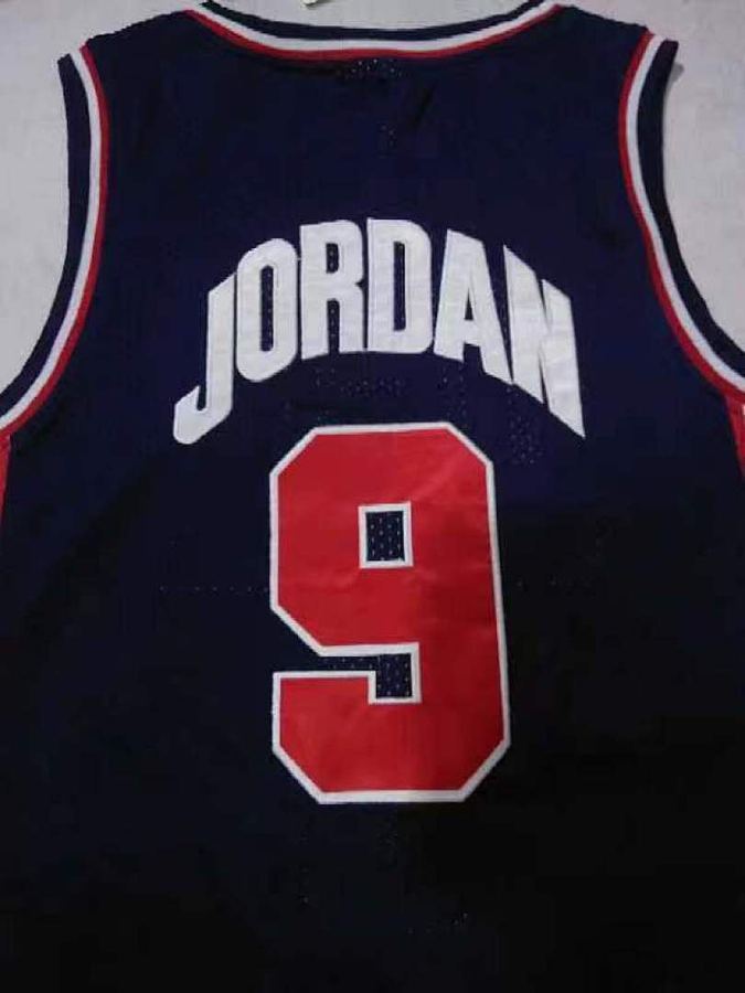 USA Dream Team #9 Navy Blue Jersey