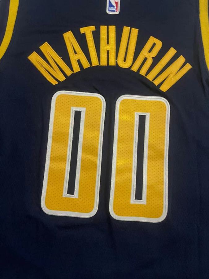 Pacers #0 Navy Blue Nike Jersey