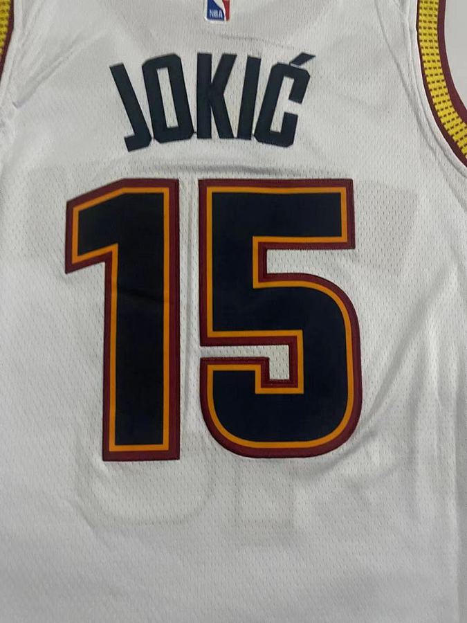 Nuggets #15 Nikola Jokic White Nike Jersey