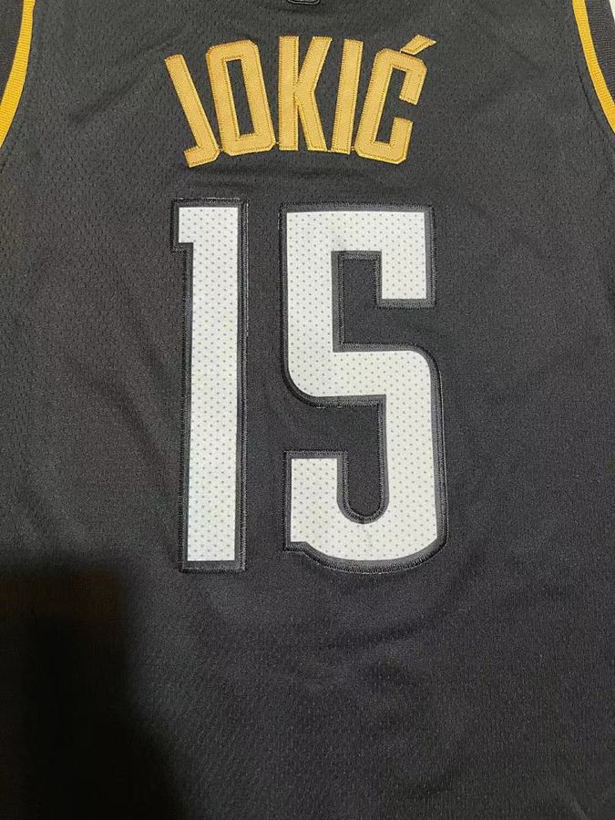 Nuggets #15 Nikola Jokic Black Jersey