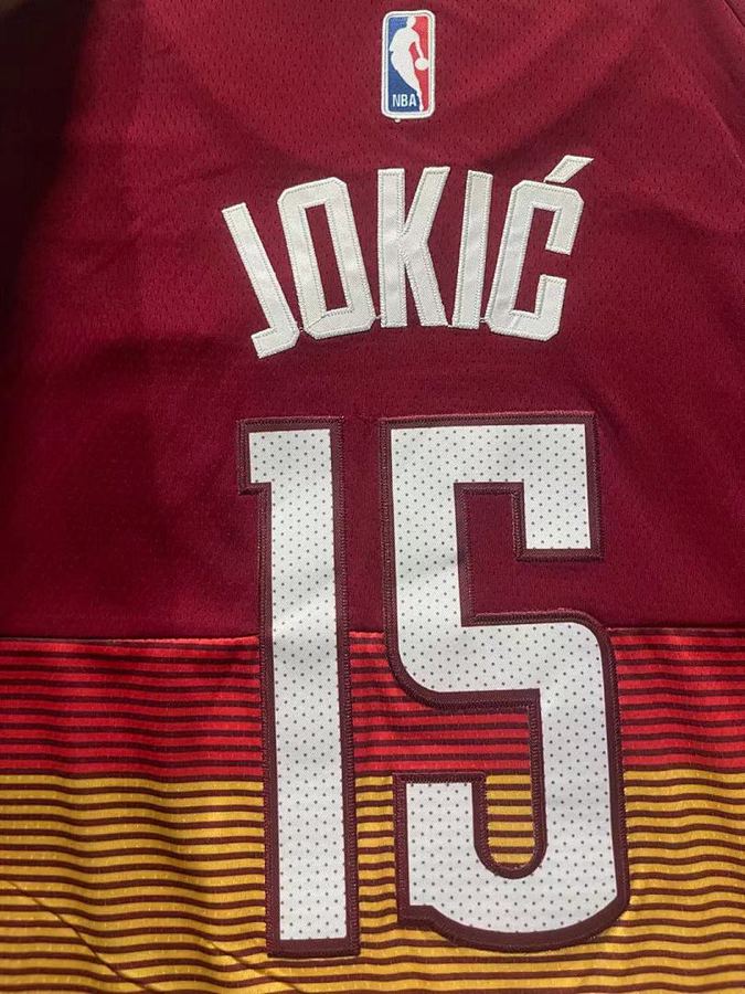 Nuggets #15 Nikola Jokic Red Jersey