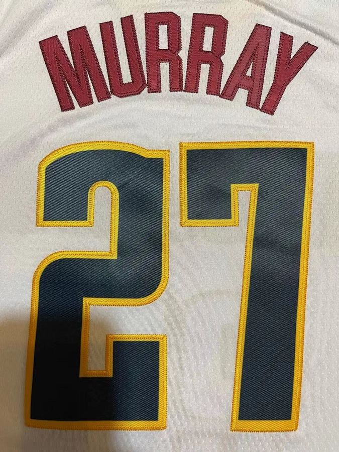 Nuggets #27 Nikola Jokic White Jersey