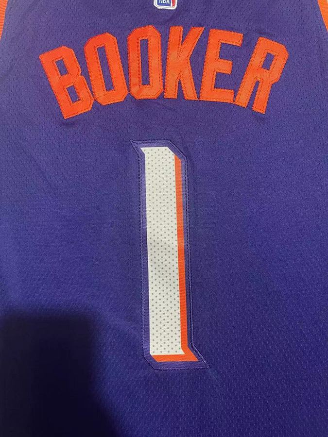 Suns #1 Devin Booker Purple Nike Jersey