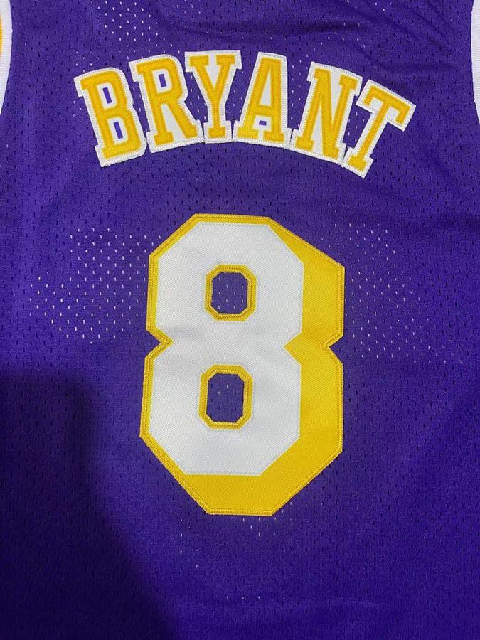 Lakers #8 Purple Retro Kids Jersey