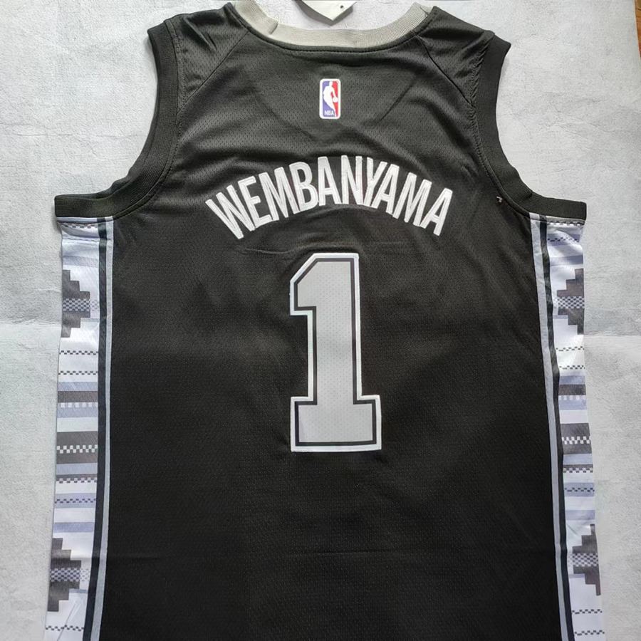 Spurs #1 Black Jersey