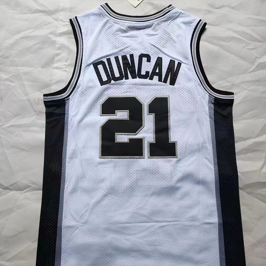 Spurs #21 White Retro Jersey