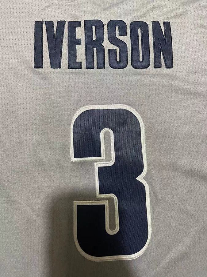 Allen Iverson #3 Gray Jersey