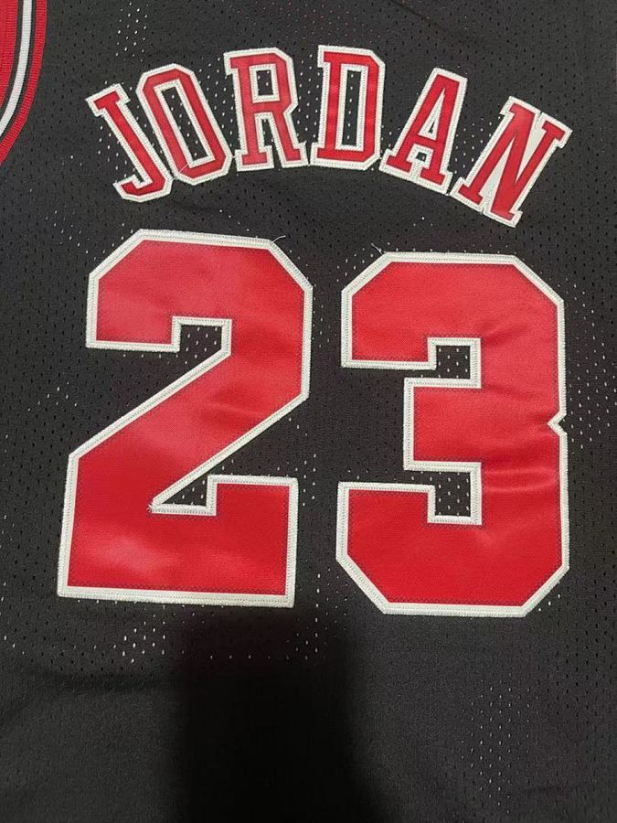 Bulls #23 Black Retro Jersey