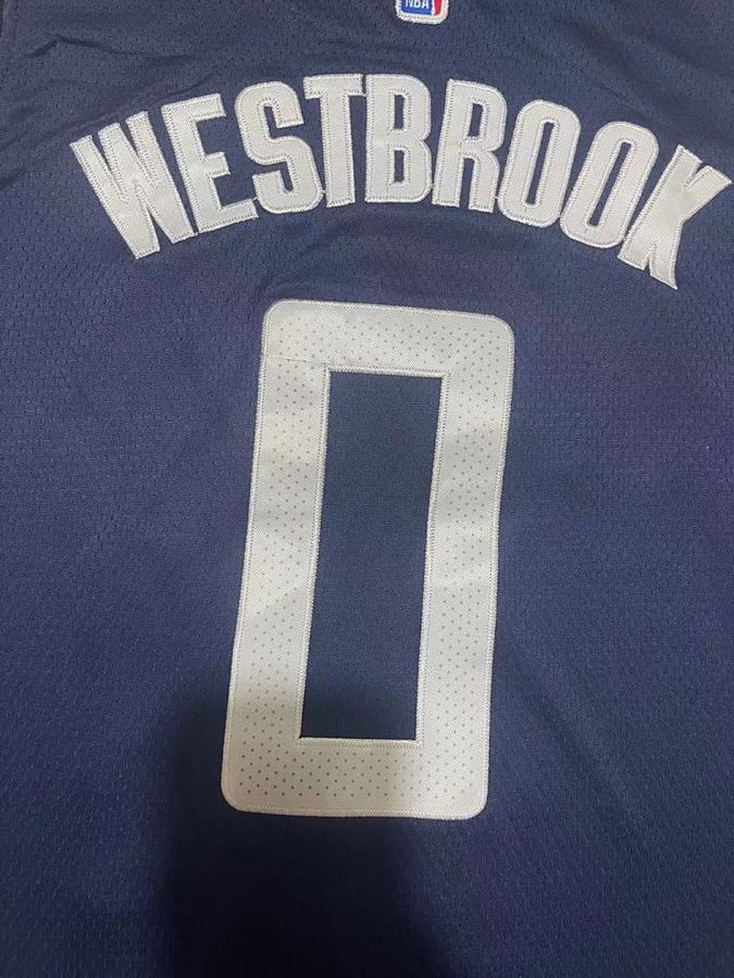 Clippers #0 Navy Blue Nike Jersey