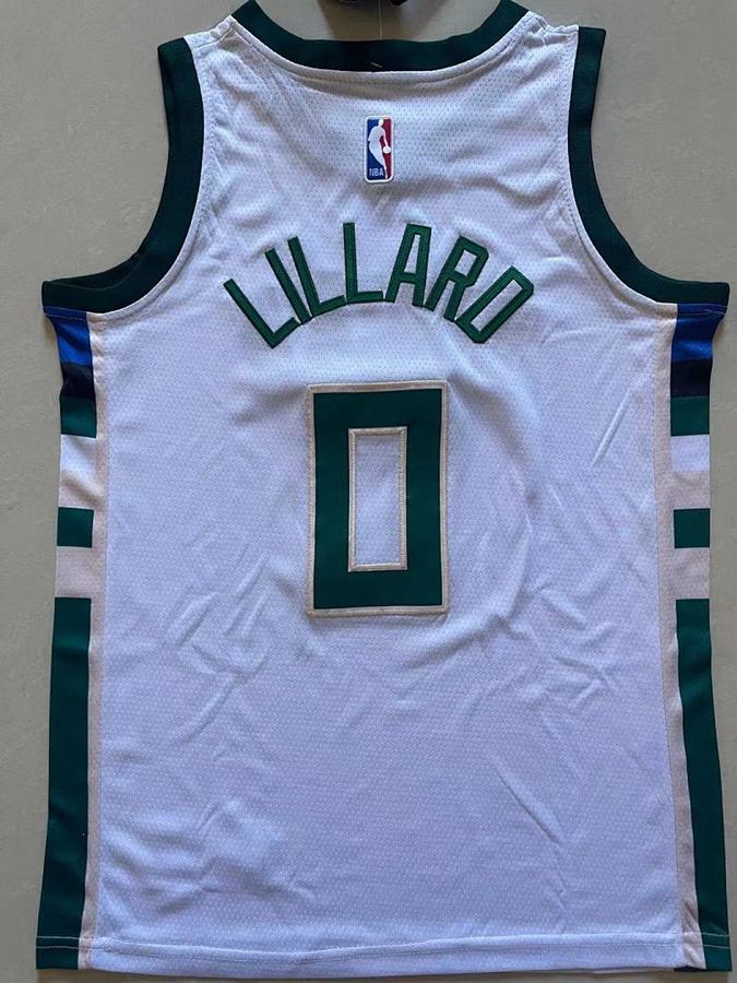 Bucks #0 White Kids Jersey