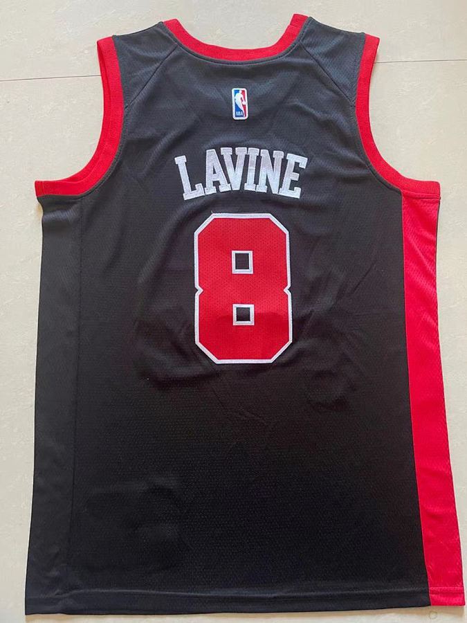 Bulls #8 Black City Edition Jersey