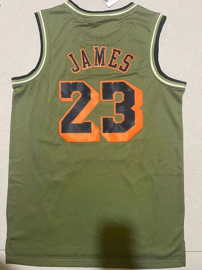 Lakers #23 Green Retro Jersey