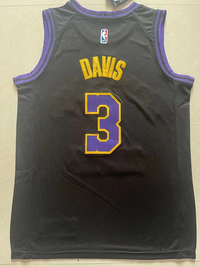 Lakers #3 Black City Edition Jersey