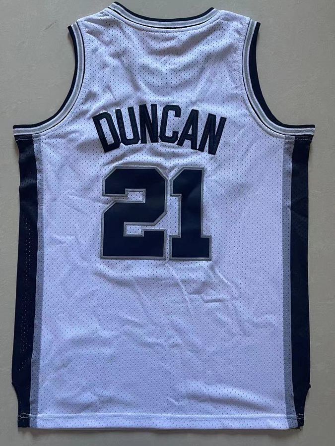 Spurs #21 White Retro Kids Jersey