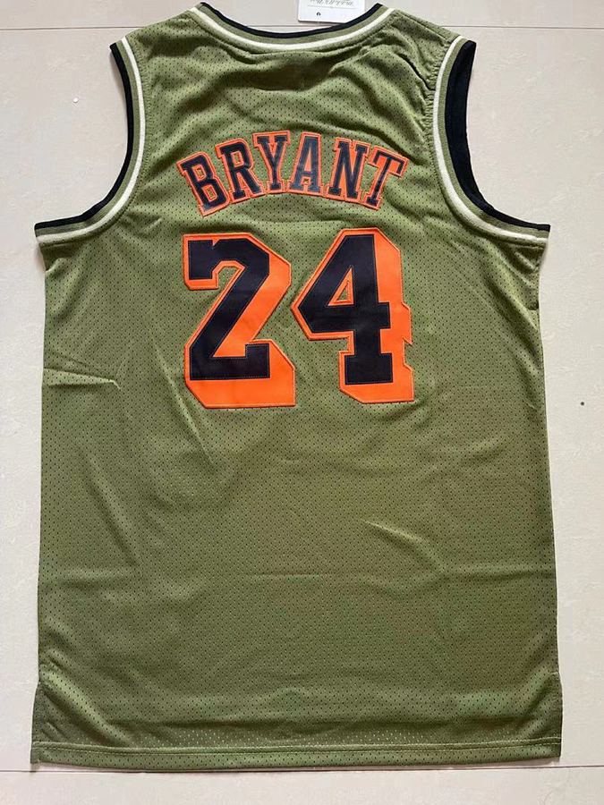 Lakers #24 Green Retro Jersey