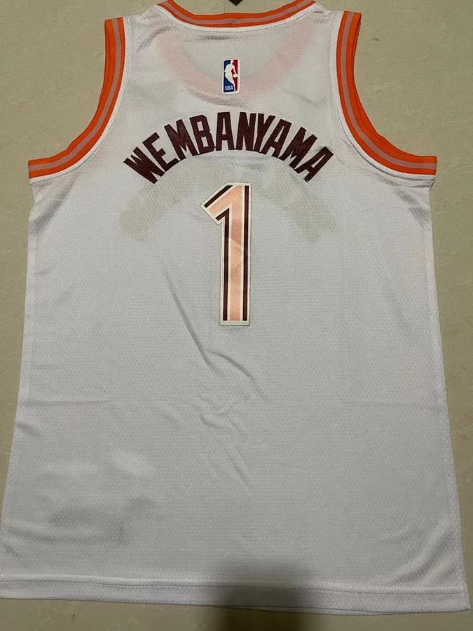 Spurs #1 White Nike Kids Jersey