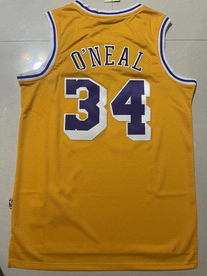 Lakers #34 Black Retro Jersey