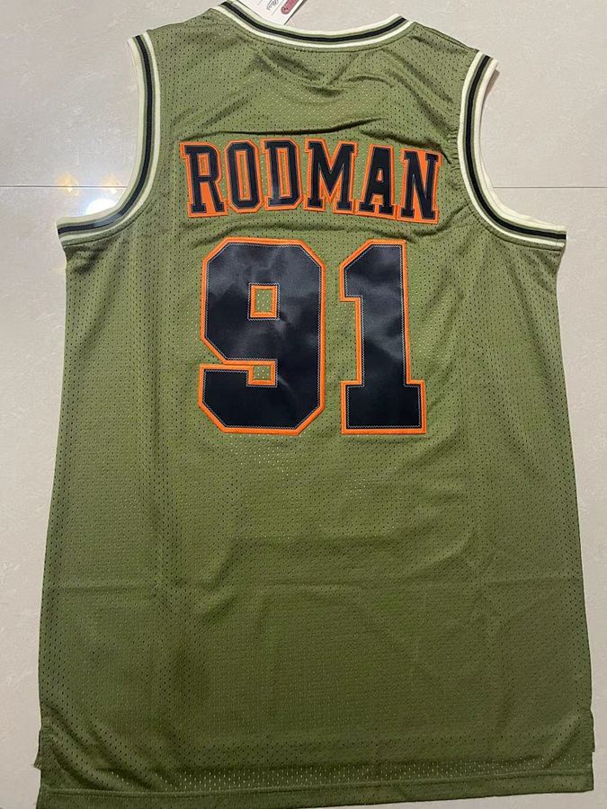 Bulls #91 Green Retro Jersey