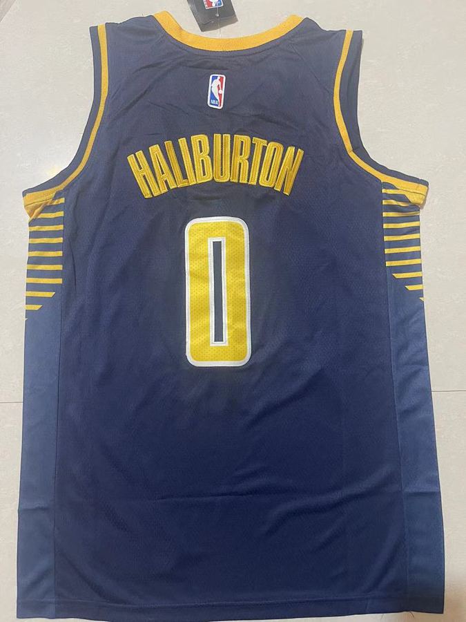 Pacers #0 Navy Blue Nike Jersey