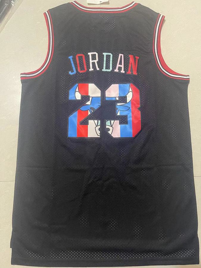 Bulls #23 LeBron James Black Retro Jersey