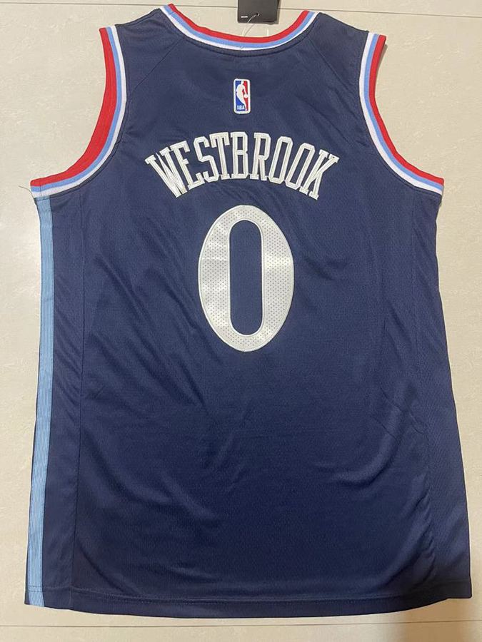 Clippers #0 Navy Blue Nike Jersey