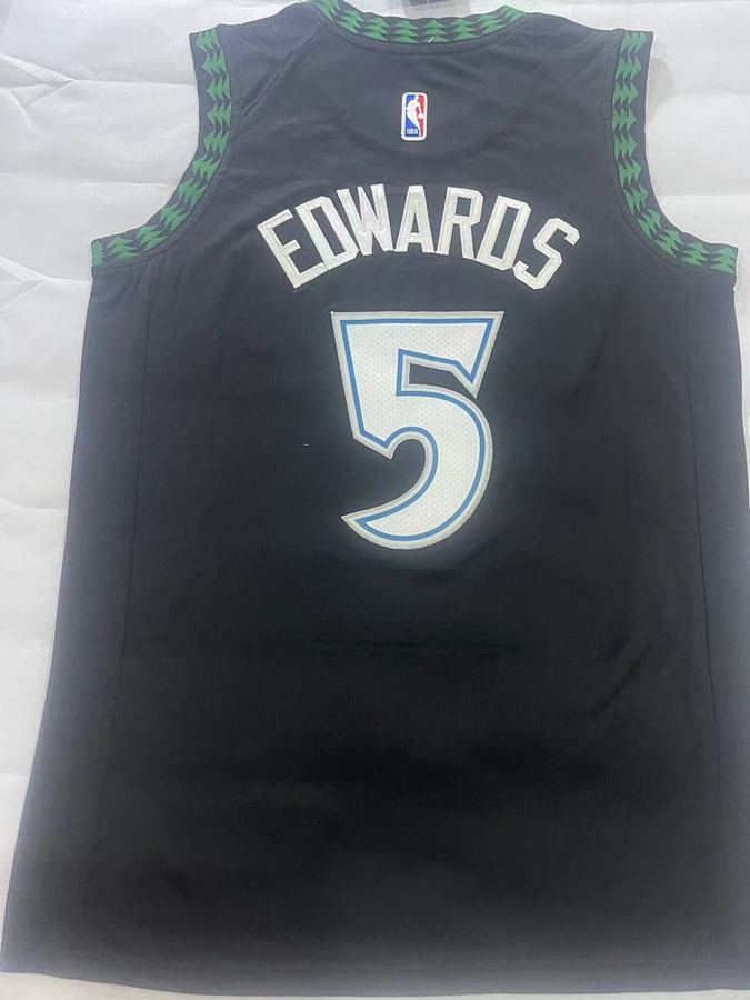 Timberwolves #5 Black Nike Jersey
