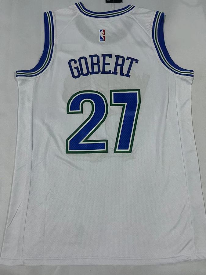 Timberwolves #27 White Jersey