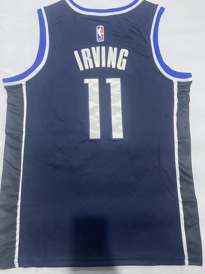 Mavericks #11 Kyrie Irving Navy Blue Jersey