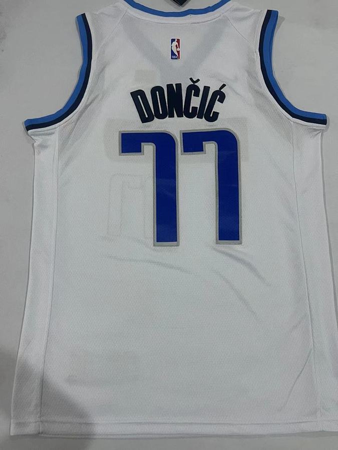 Mavericks #77 Luka Doncic White Nike Jersey