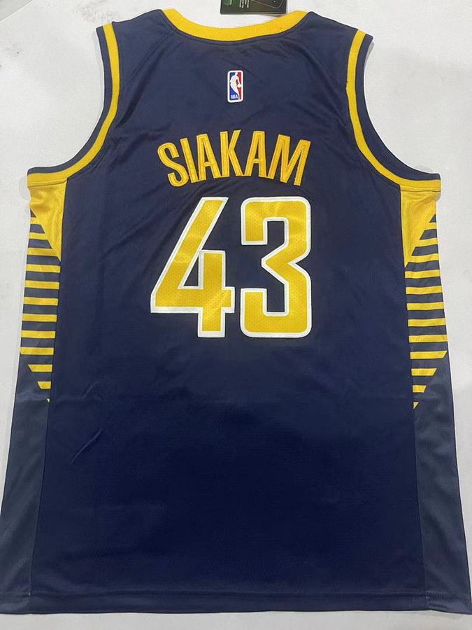 Pacers #43 Navy Blue Nike Jersey