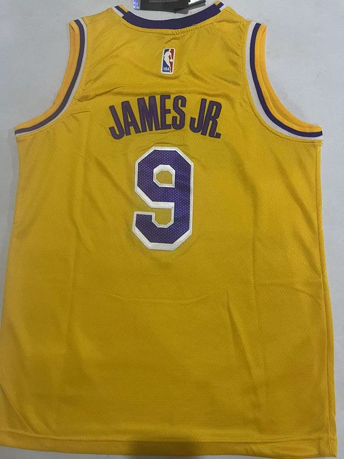 Lakers #9 Yellow Nike Kids Jersey
