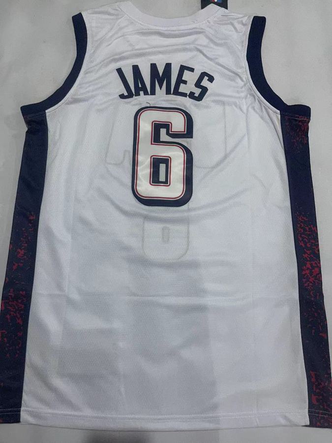 Team USA #6 White Jersey