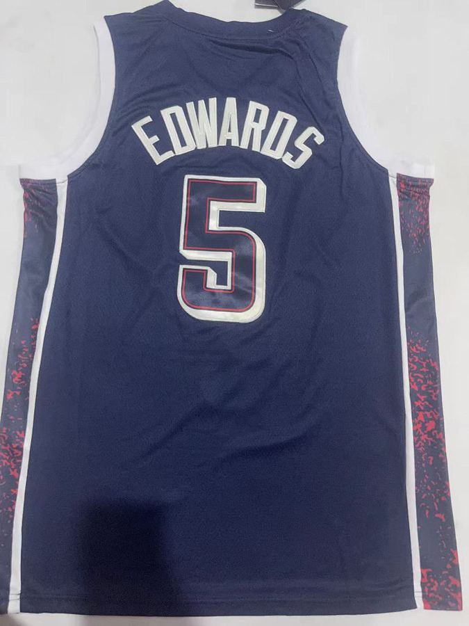 Team USA #5 Navy Blue Jersey