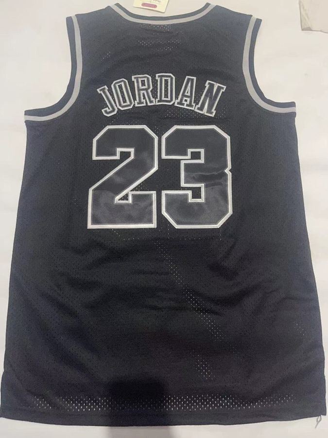 Bulls #23 Black Retro Jersey