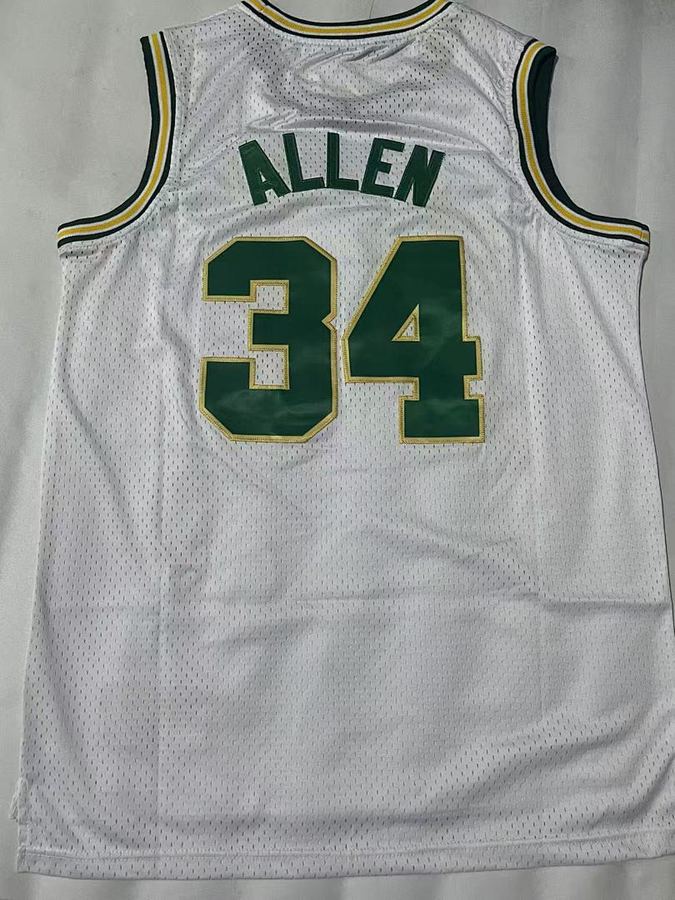 SuperSonics #34 White Jersey