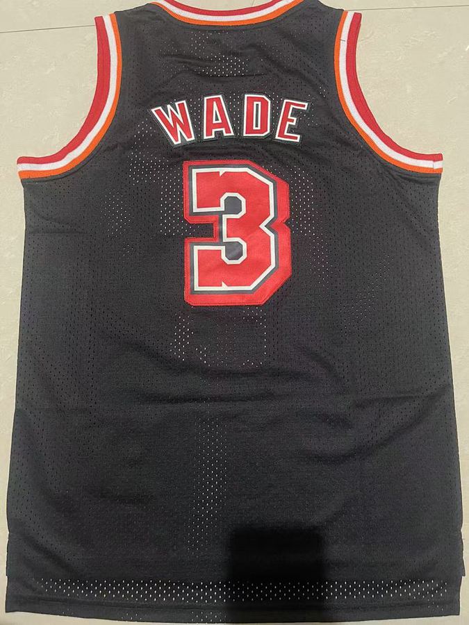 Heat #3 Black Retro Kids Jersey
