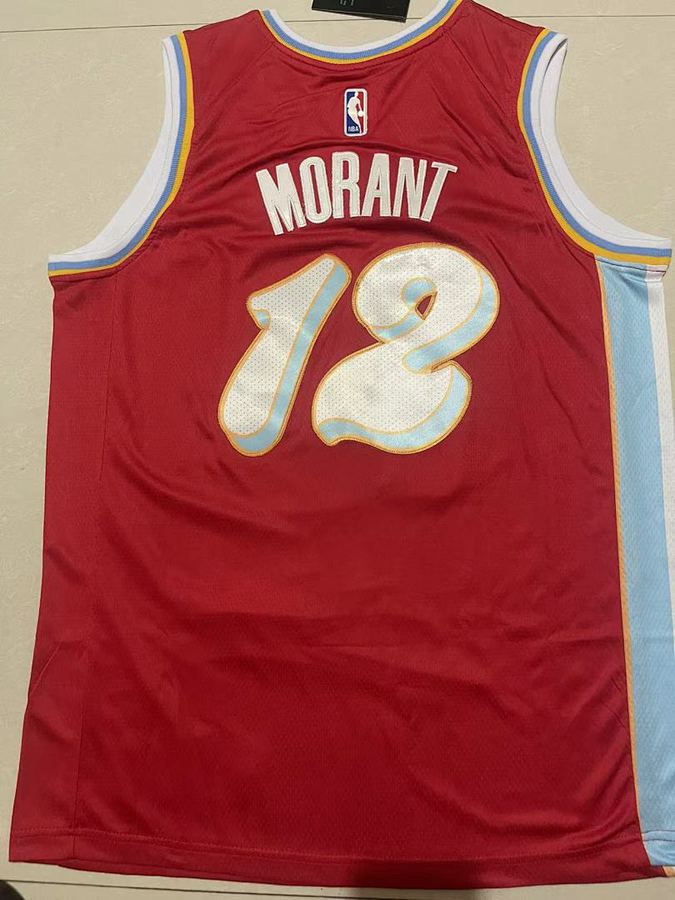 Grizzlies #12 Ja Morant Red City Edition Jersey