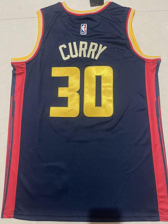 Warriors #30 Navy Blue City Edition Jersey